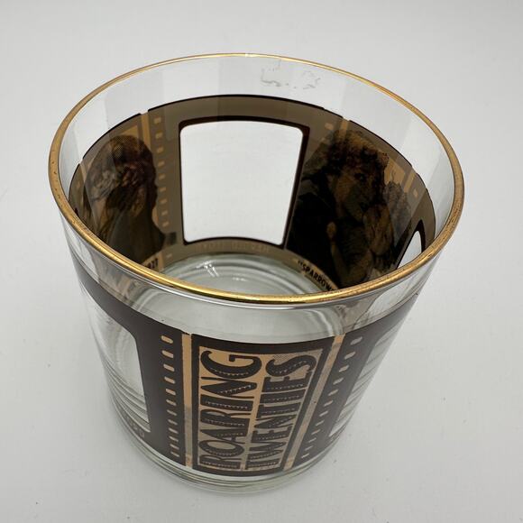 Vintage Roaring Twenties Movie Film Glasses Double Old Fashioned Glass - Picture 6 of 7